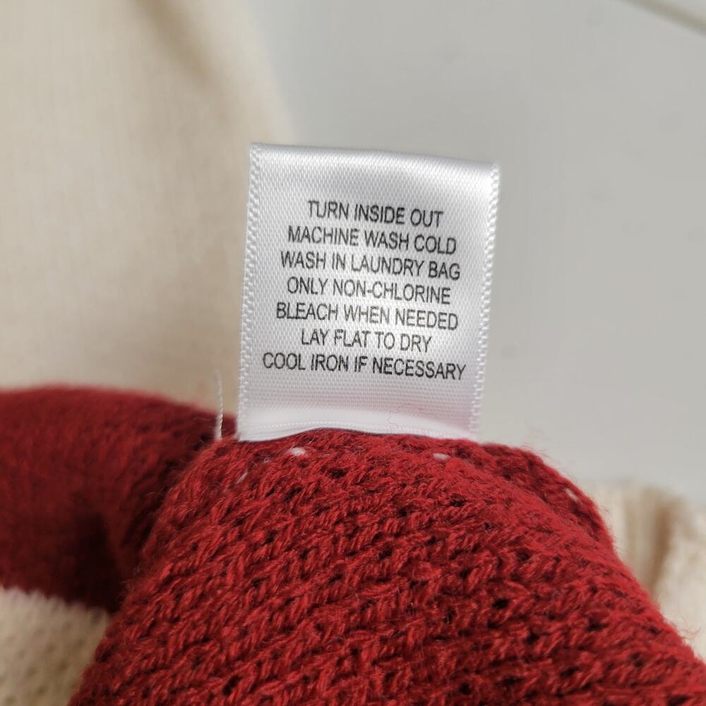 Budweiser x Pacsun Sweater Medium Red Crewneck Pullover Embroidered Oversized - Picture 9 of 9